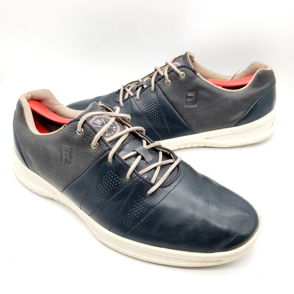 FootJoy Contour Golf Shoes Men's Size 12 M Blueish Gray Spikeless Lace Up 54072 - Picture 2 of 9